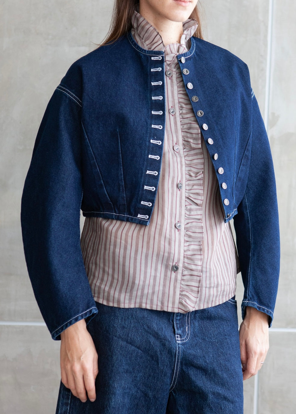 w'menswear bloomer jacket indigo