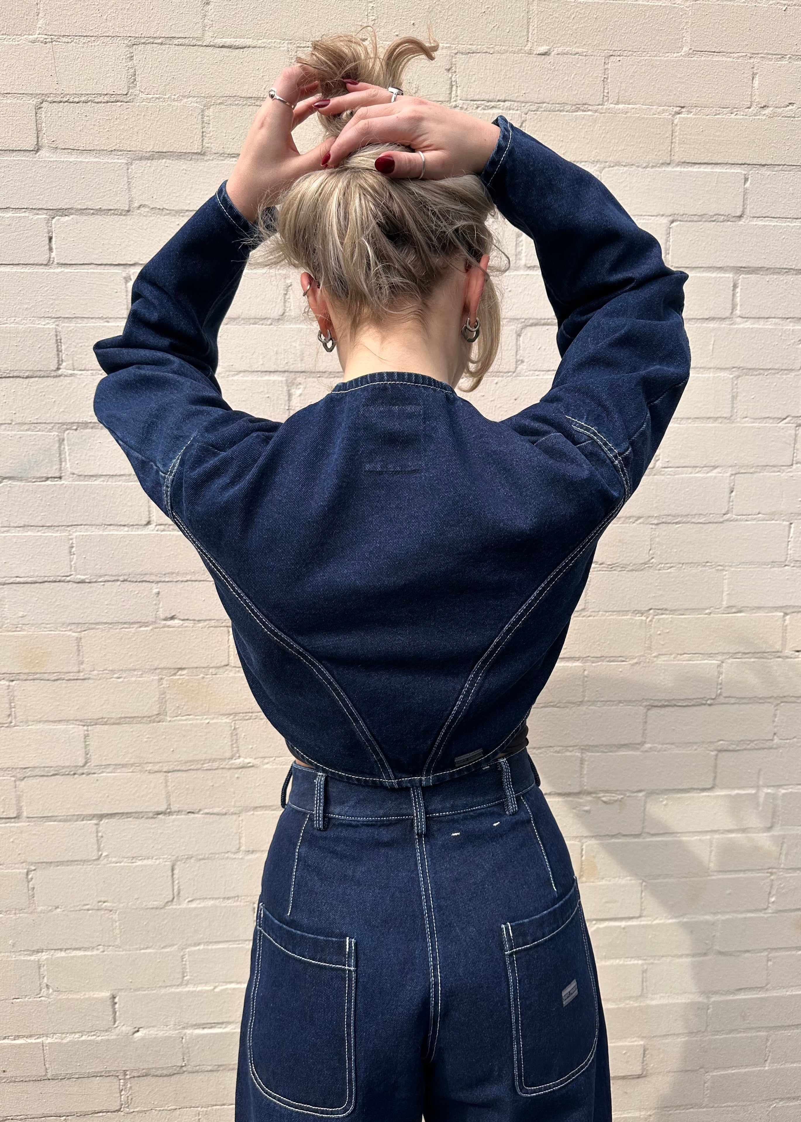 w'menswear bloomer jacket indigo