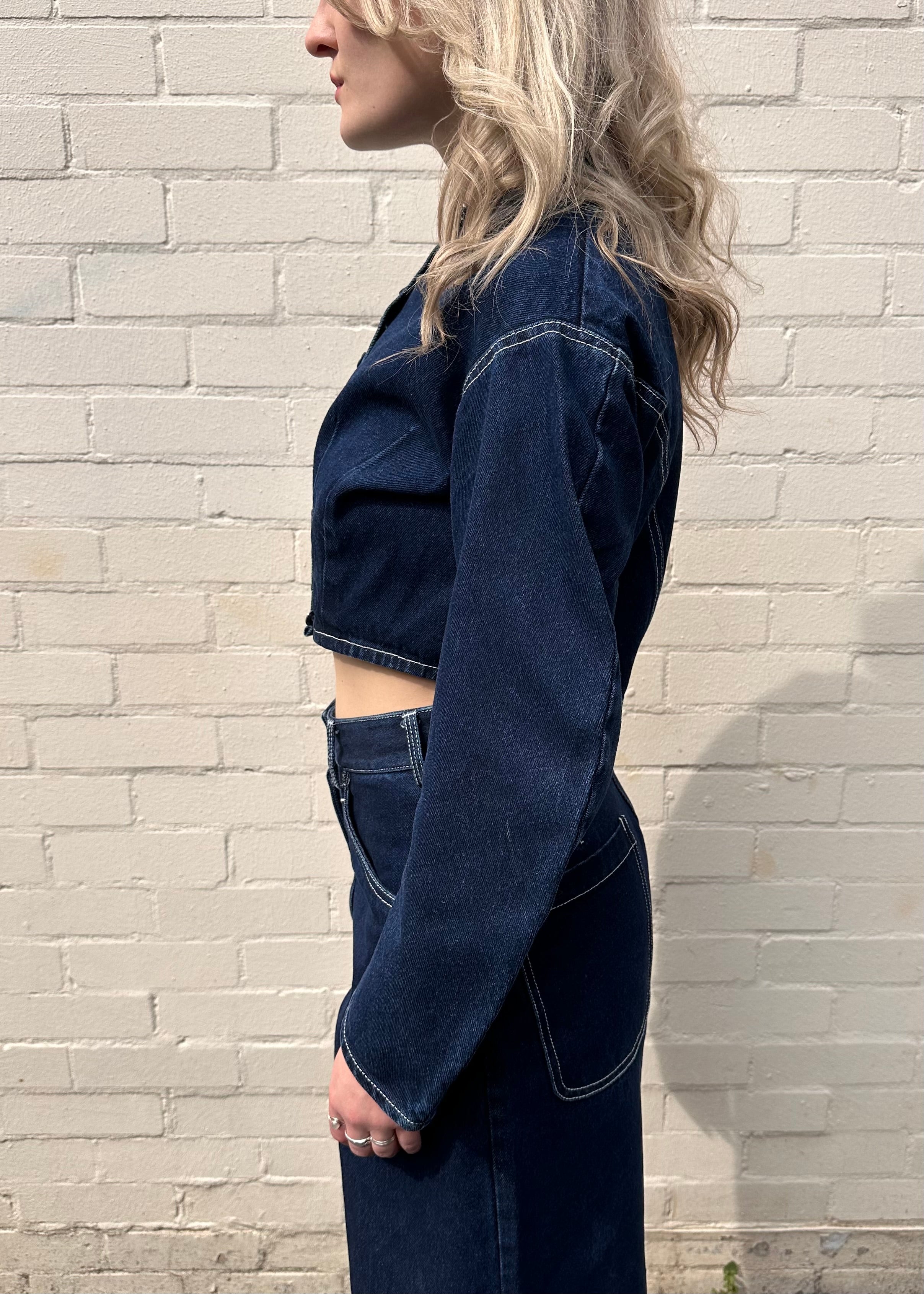 w'menswear bloomer jacket indigo