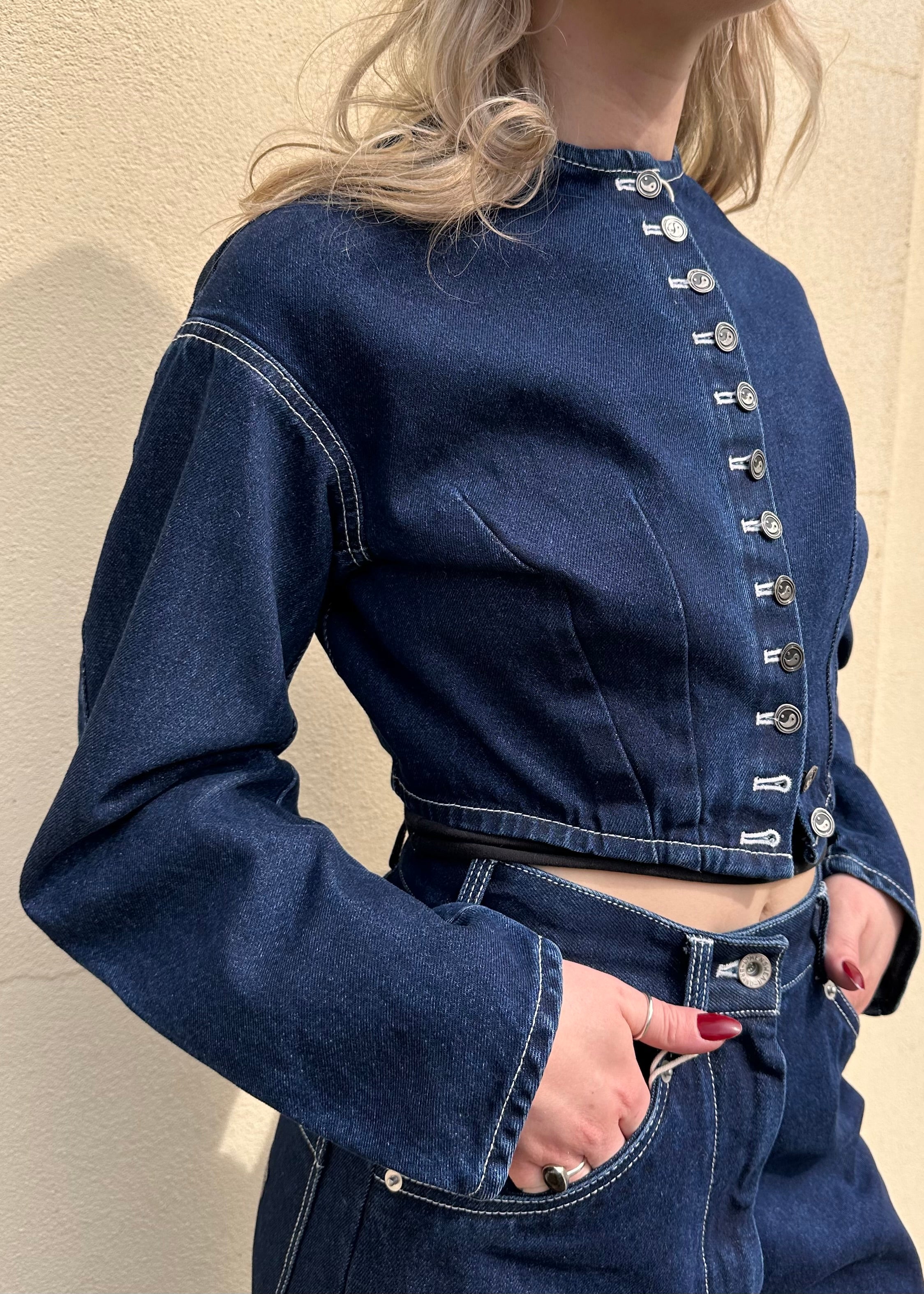 w'menswear bloomer jacket indigo