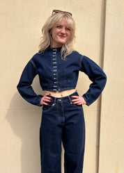 w'menswear bloomer jacket indigo