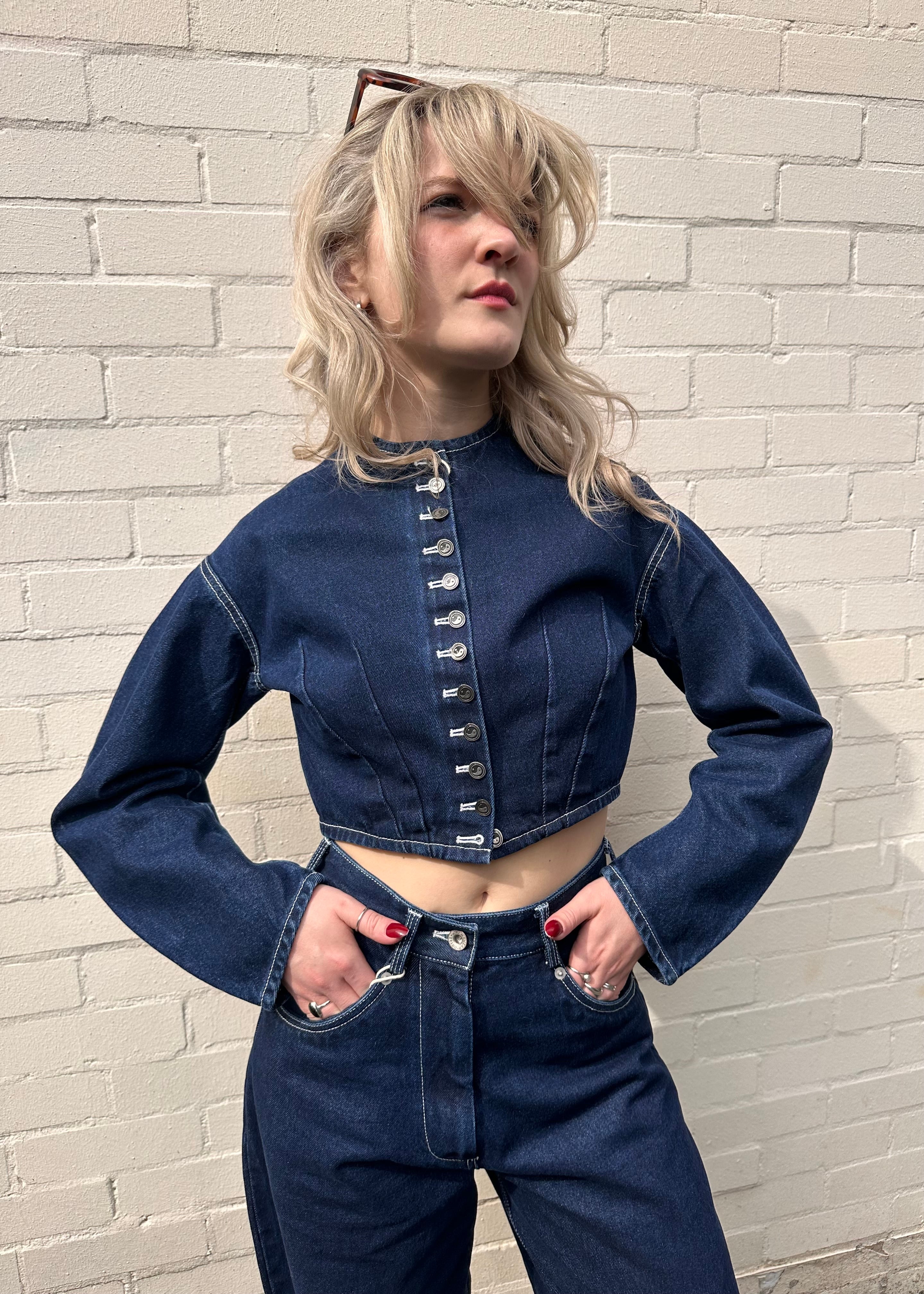 w'menswear bloomer jacket indigo