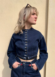 w'menswear bloomer jacket indigo