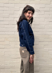 w'menswear engineer jacket styled on lizzie