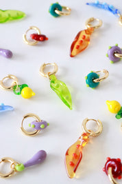 Mini Aubergine Earrings (6571102273622)