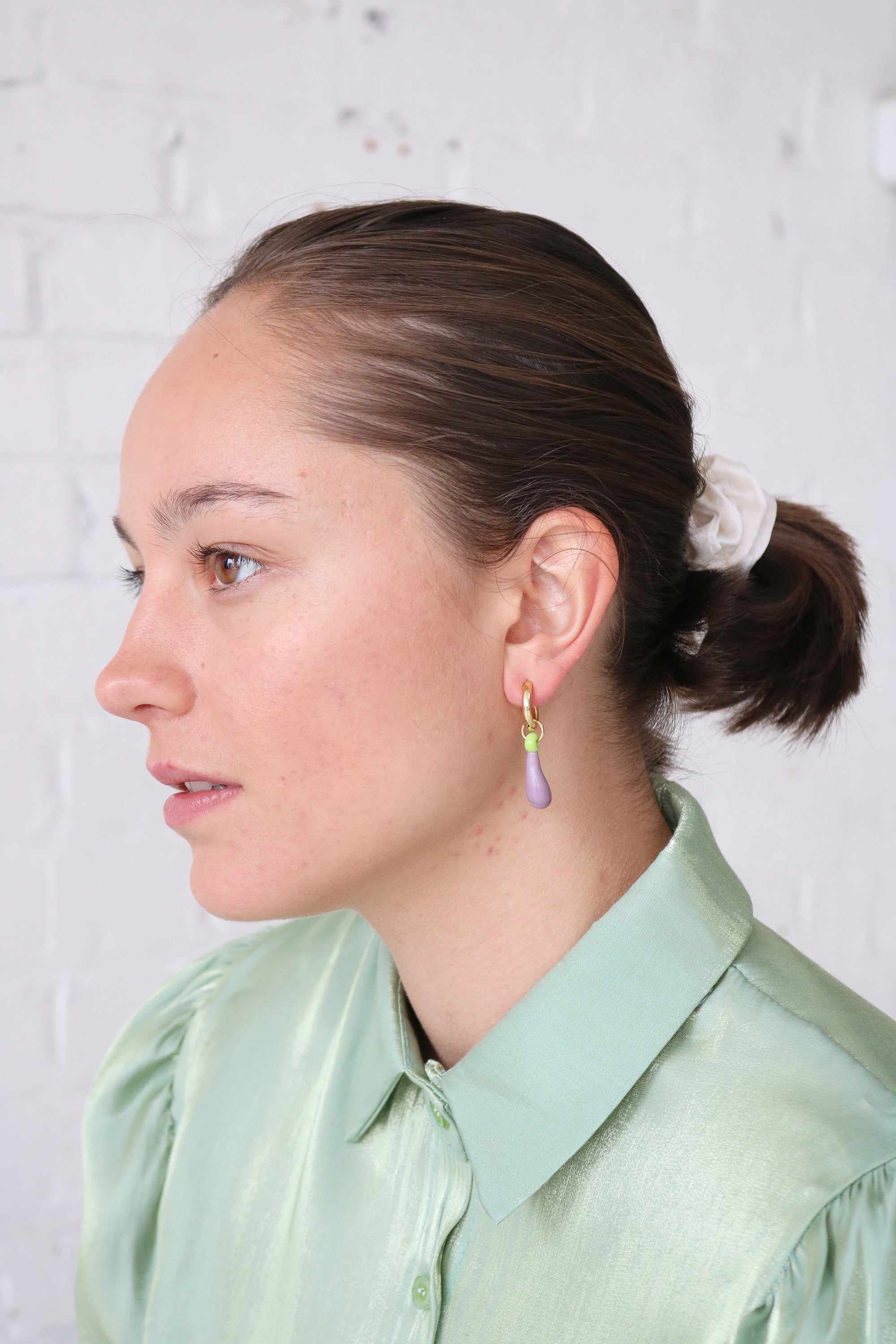 Mini Aubergine Earrings (6571102273622)