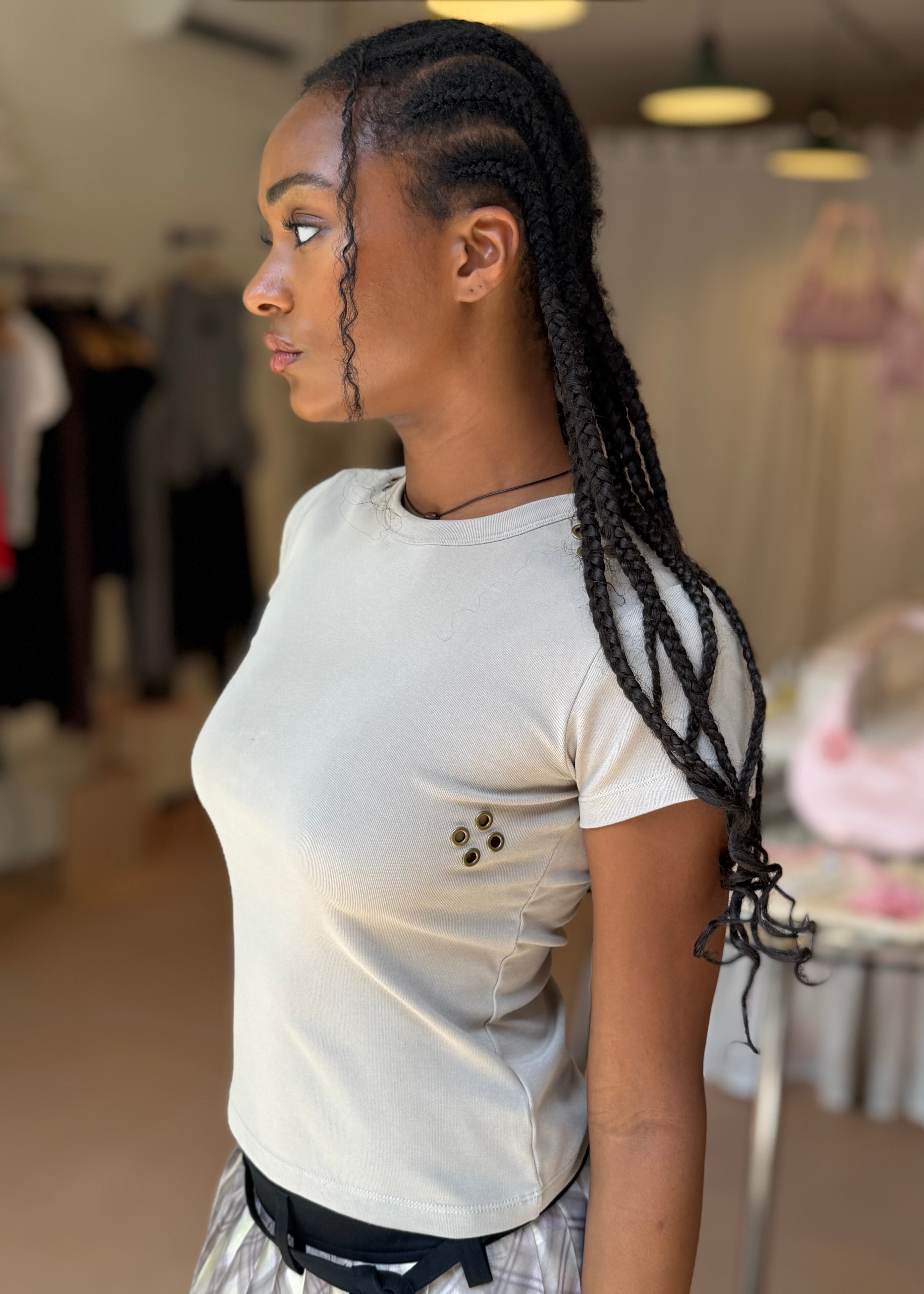 Stud T Shirt Sand