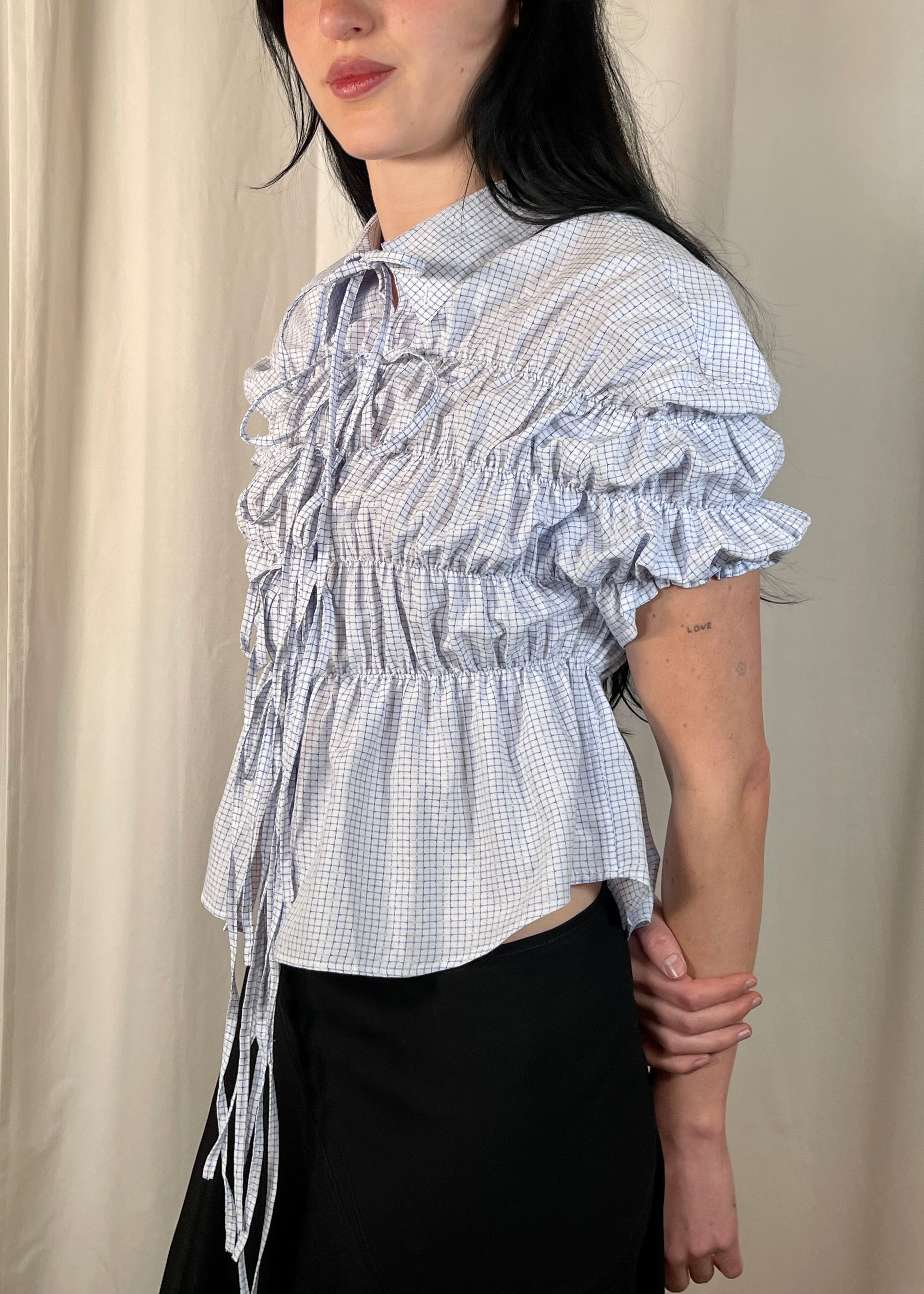 Short Espuma Shirt Blue Plaid (Short Sleeve)