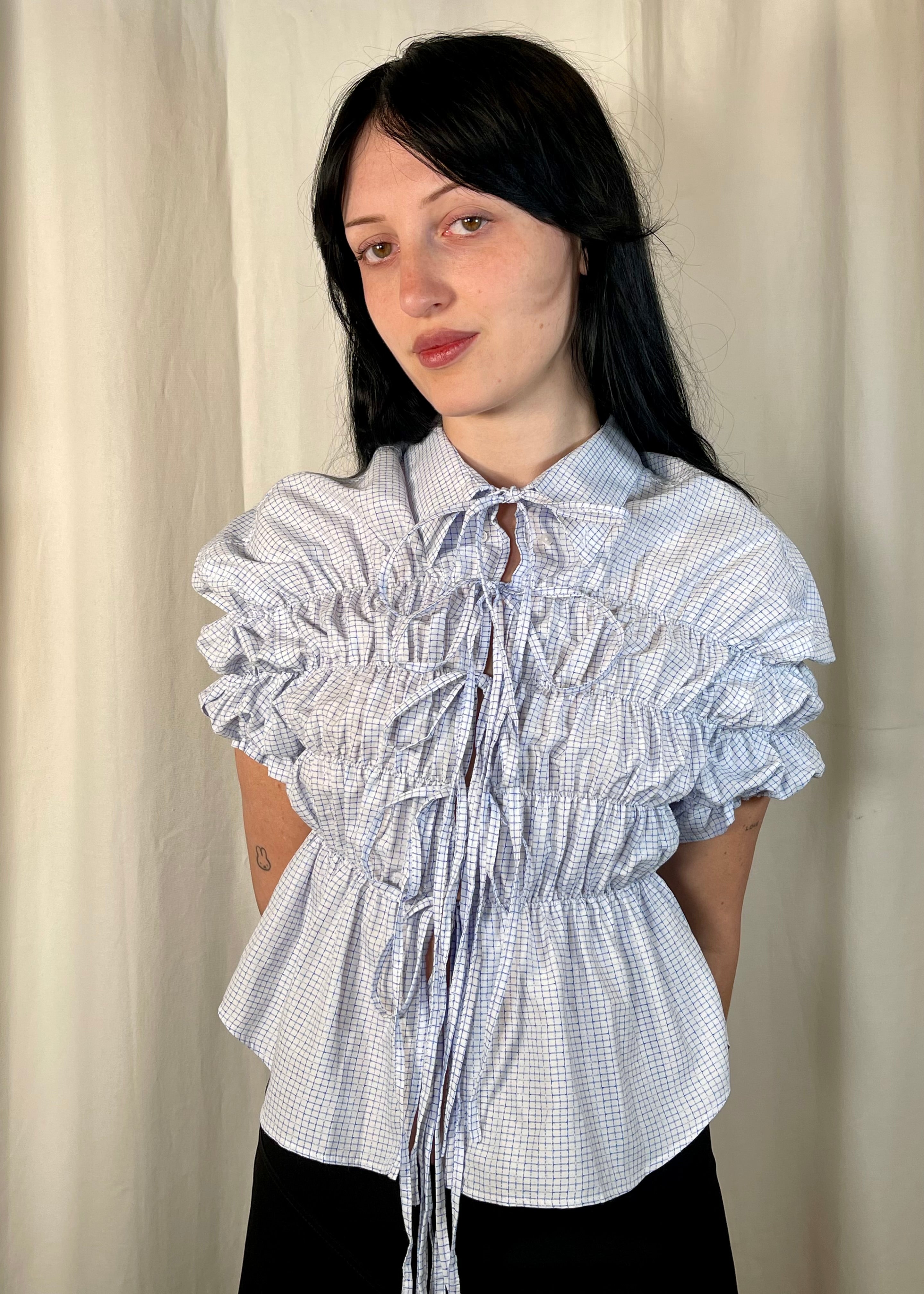 Short Espuma Shirt Blue Plaid (Short Sleeve)