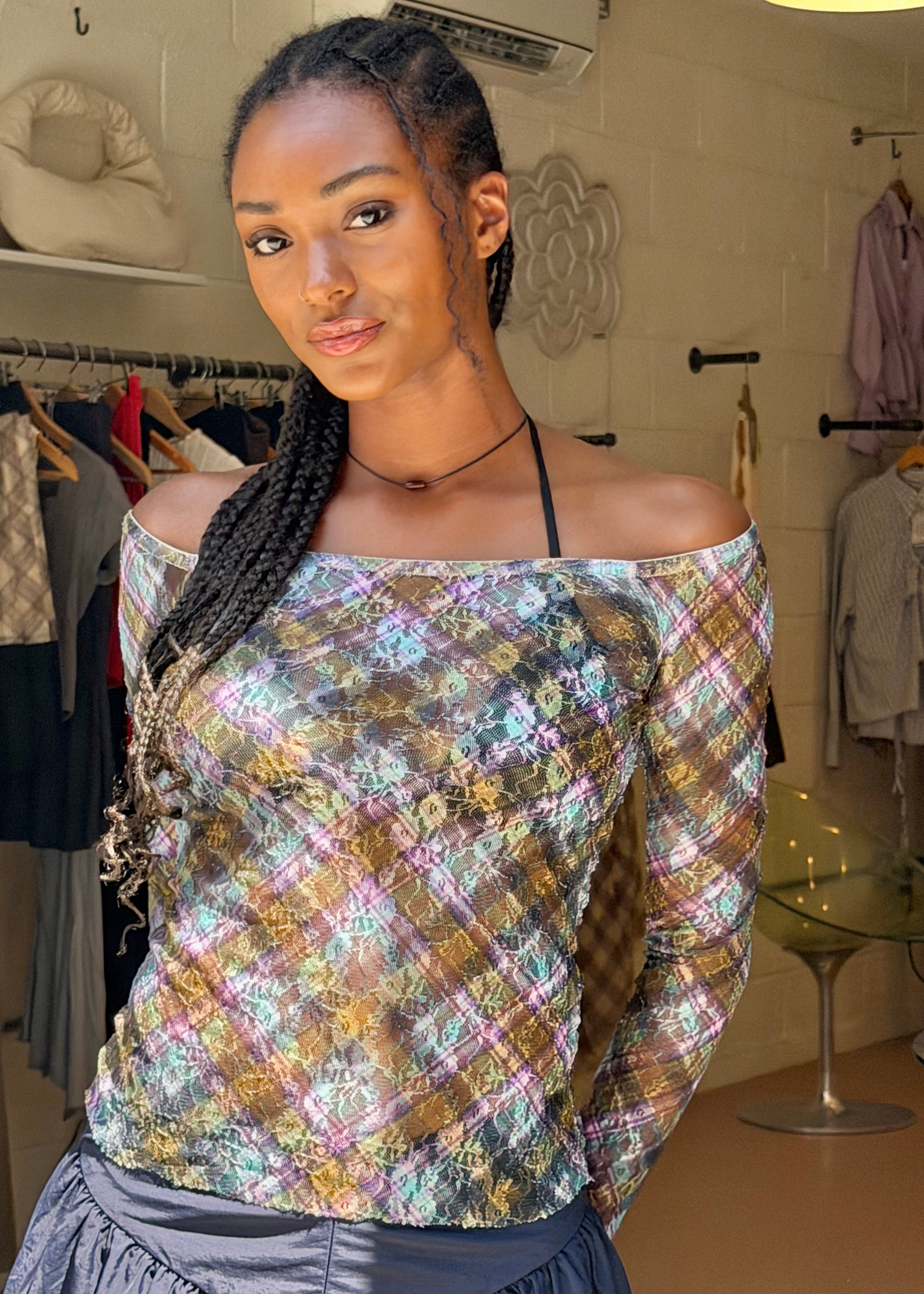 Lace Off Shoulder Top Kaleido