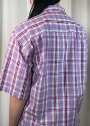 Bustier Shirt Pink Plaid