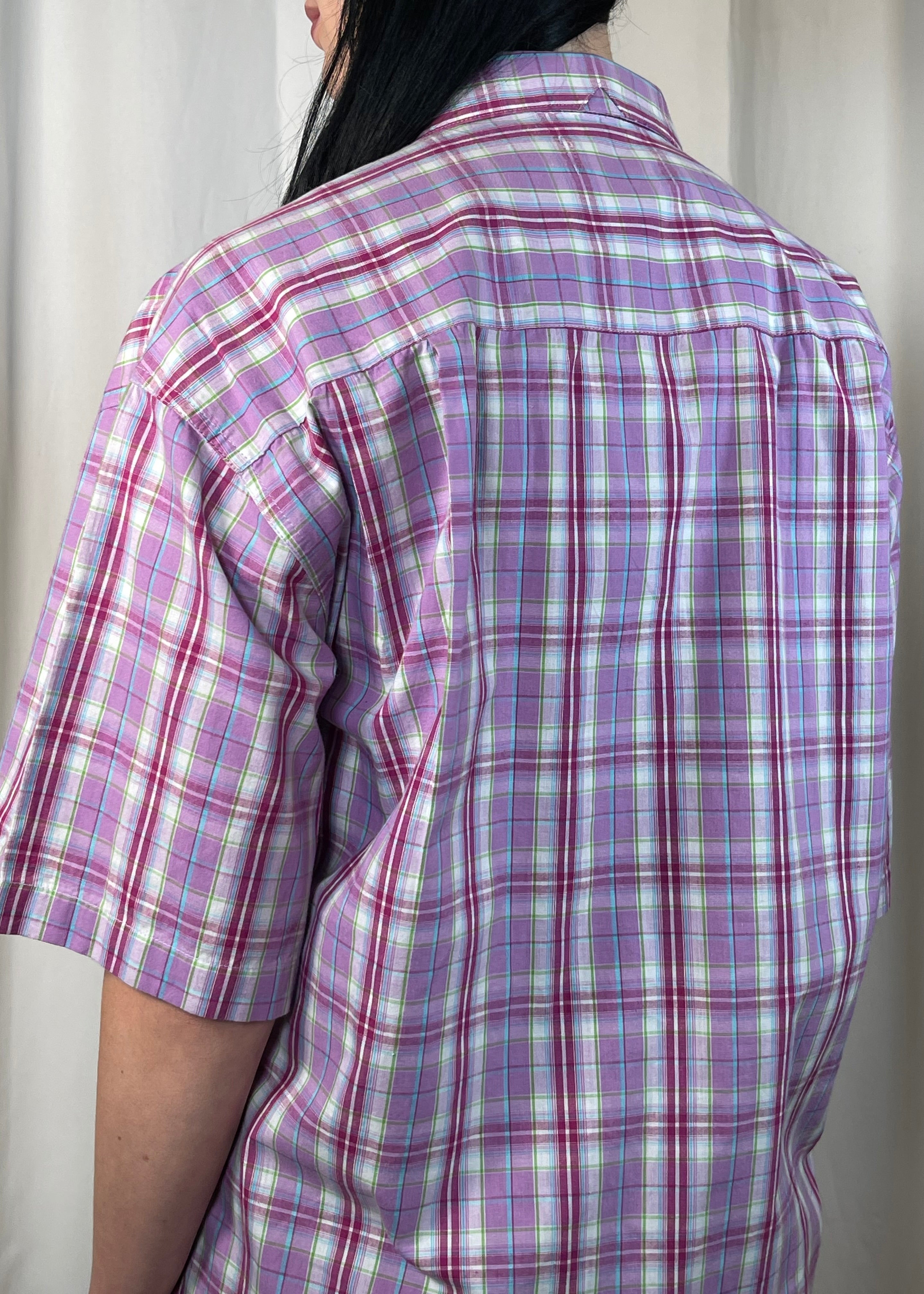 Bustier Shirt Pink Plaid