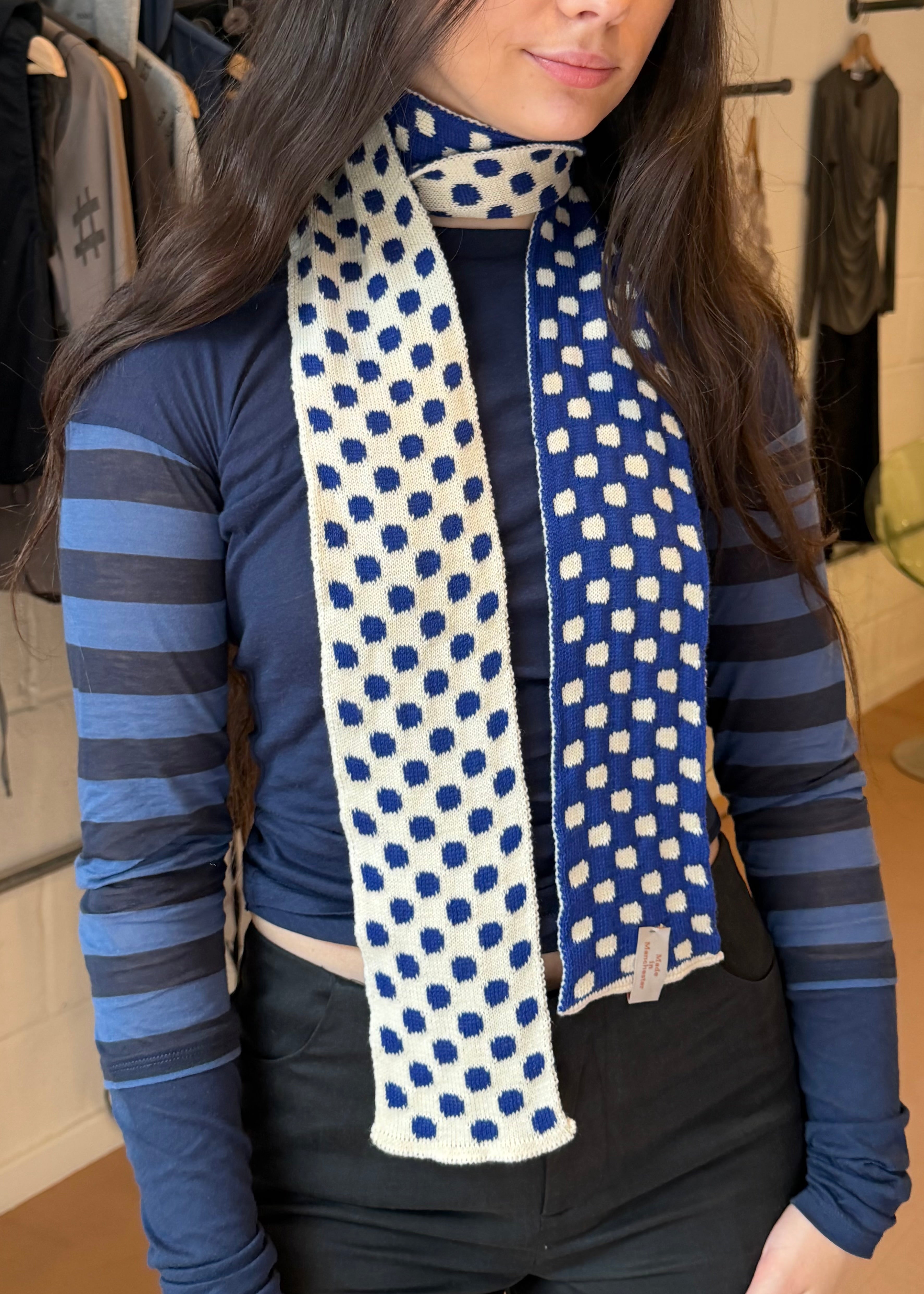 Dotty Scarf Cobalt