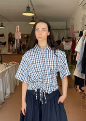 Cascade Shirt in Blue and Pink Plaid (Short Sleeve)