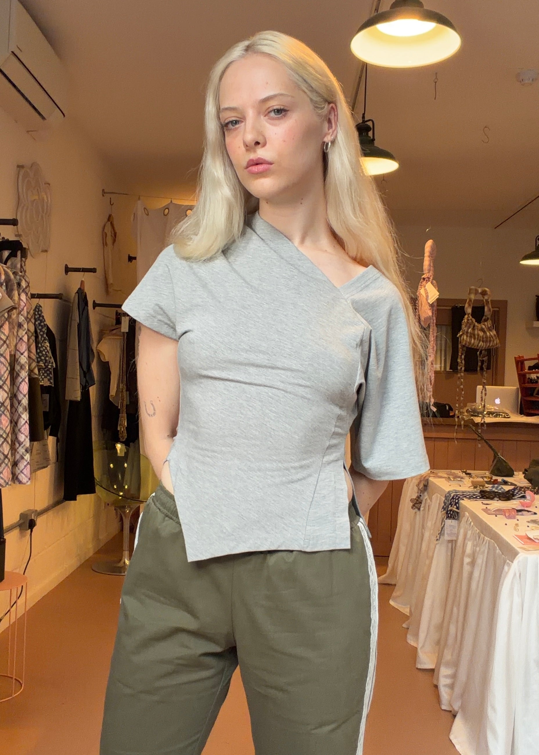 Nico Top Grey Marl
