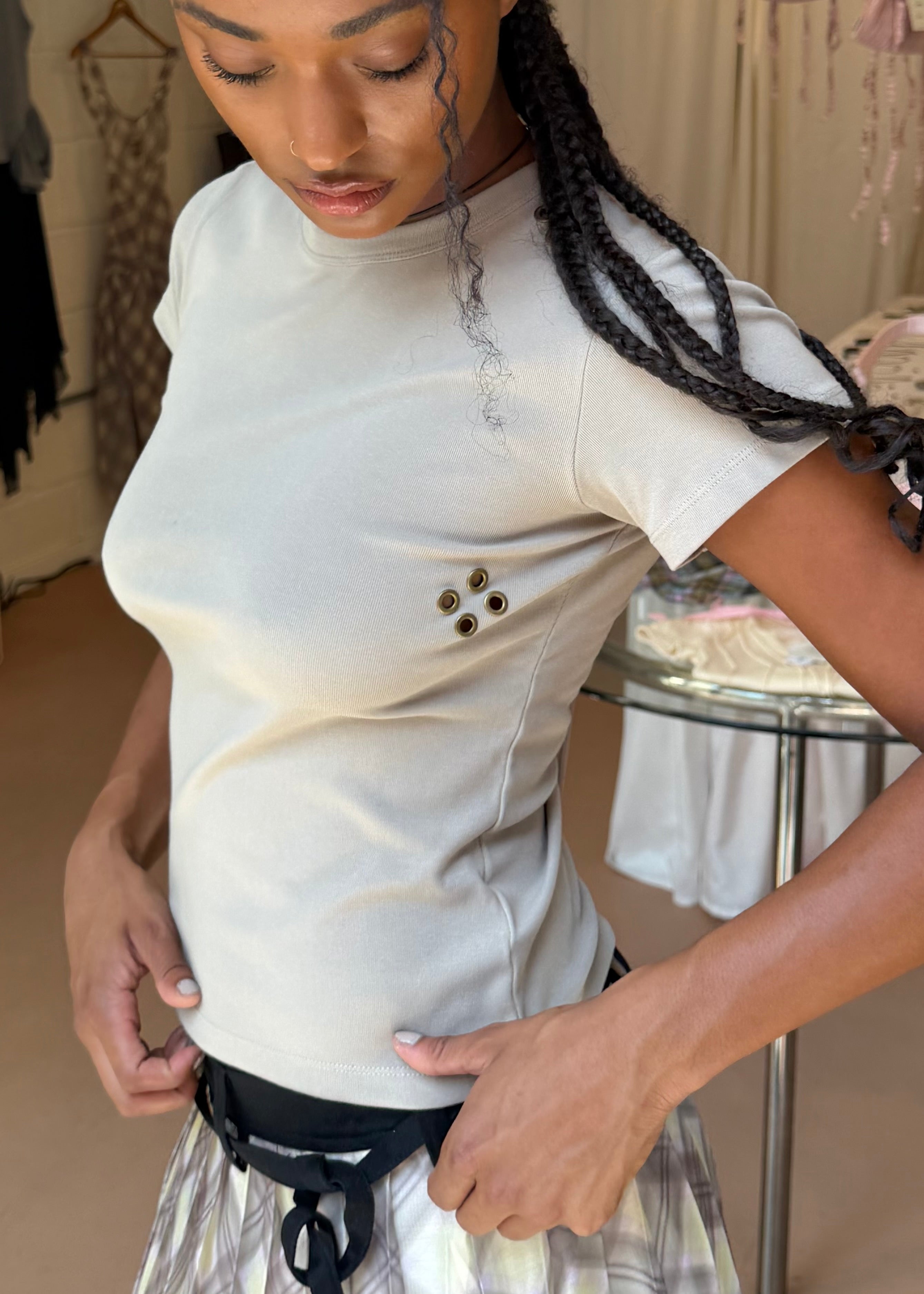 Stud T Shirt Sand