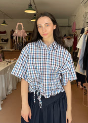 Cascade Shirt in Blue and Pink Plaid (Short Sleeve)