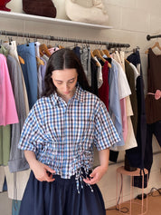 Cascade Shirt in Blue and Pink Plaid (Short Sleeve)