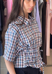 Cascade Shirt in Blue and Pink Plaid (Short Sleeve)