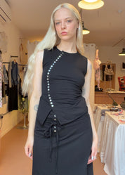 Caro Top Sleeveless in Black