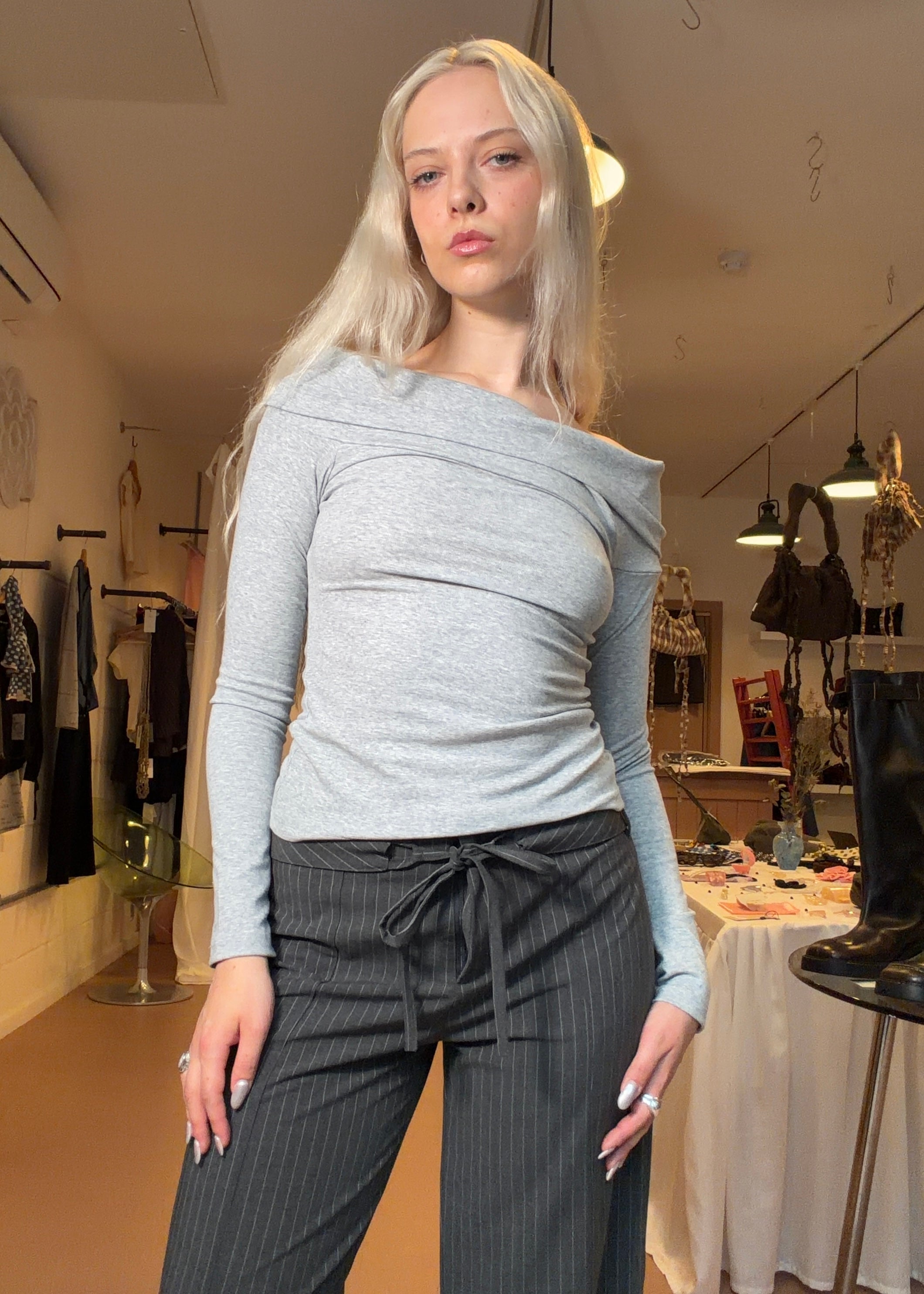 Accent Top Grey Jersey