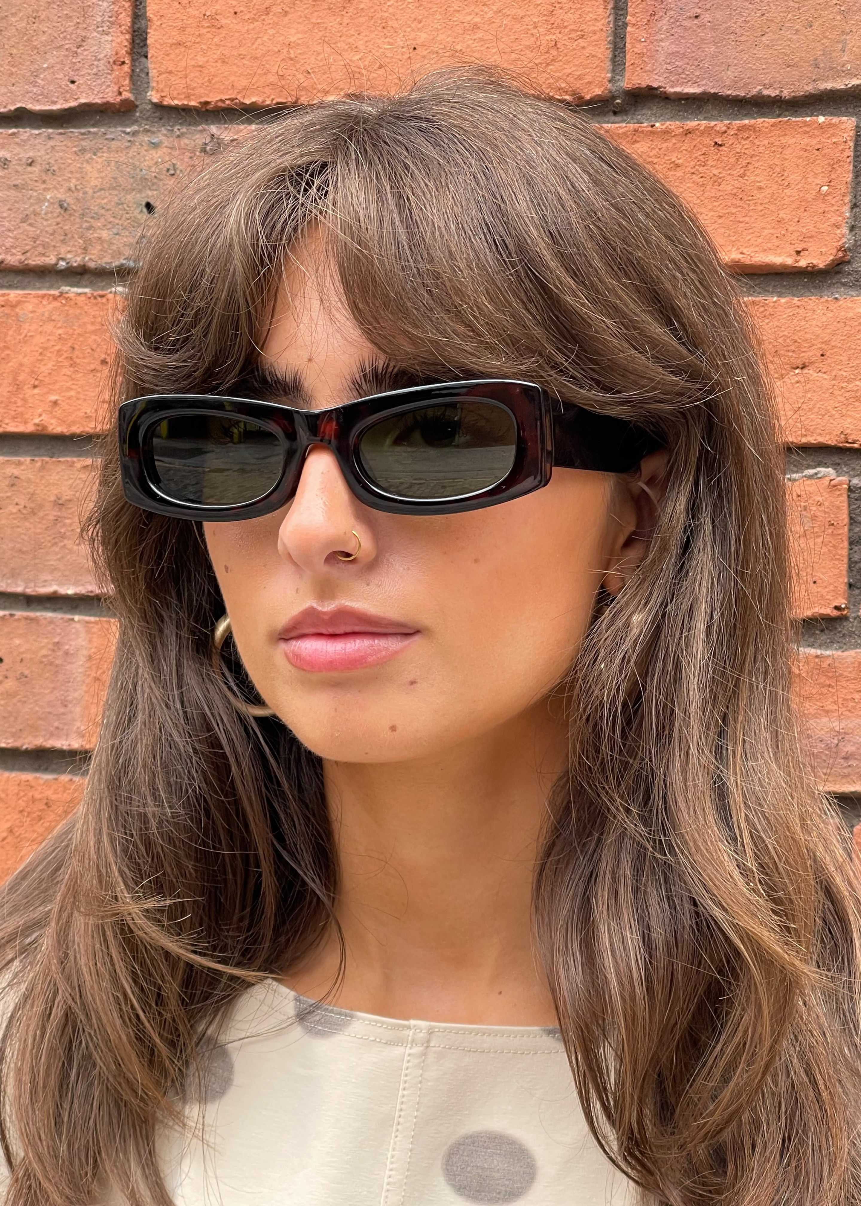 A.KJaerbede Sunglasses Frida Demi Tortoise Model Side