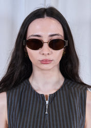 A.Kjaerbede Bella Gold Demi Sunglasses