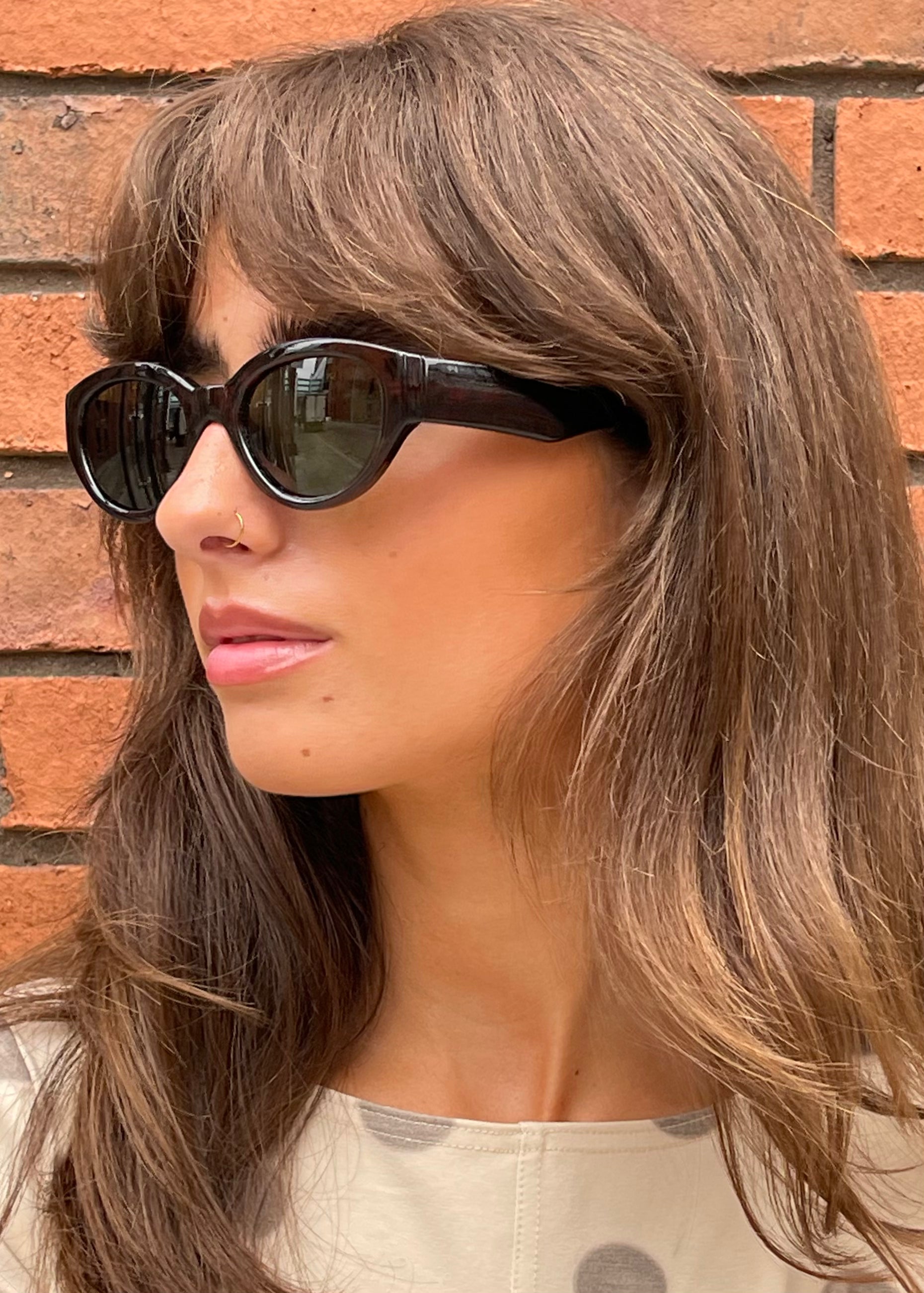 A.Kjaerbede Sunglasses Winnie Demi Tortoise Model Profile