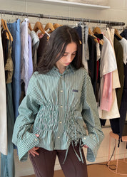 Cascade Shirt in Green Stripe