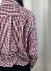Valentines Shirt in Burgundy Plaid