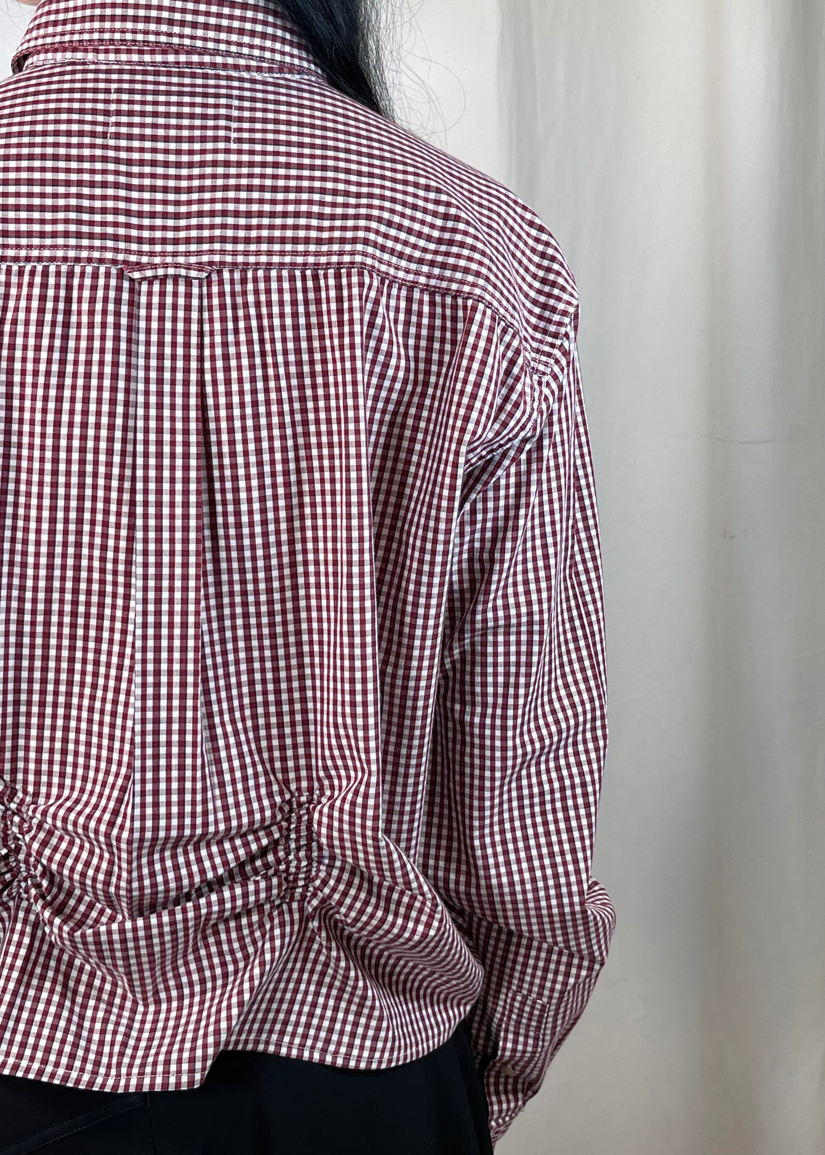 Valentines Shirt in Burgundy Plaid