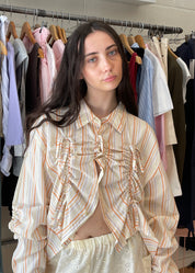 Valentines Shirt in Yellow and Orange Stripes