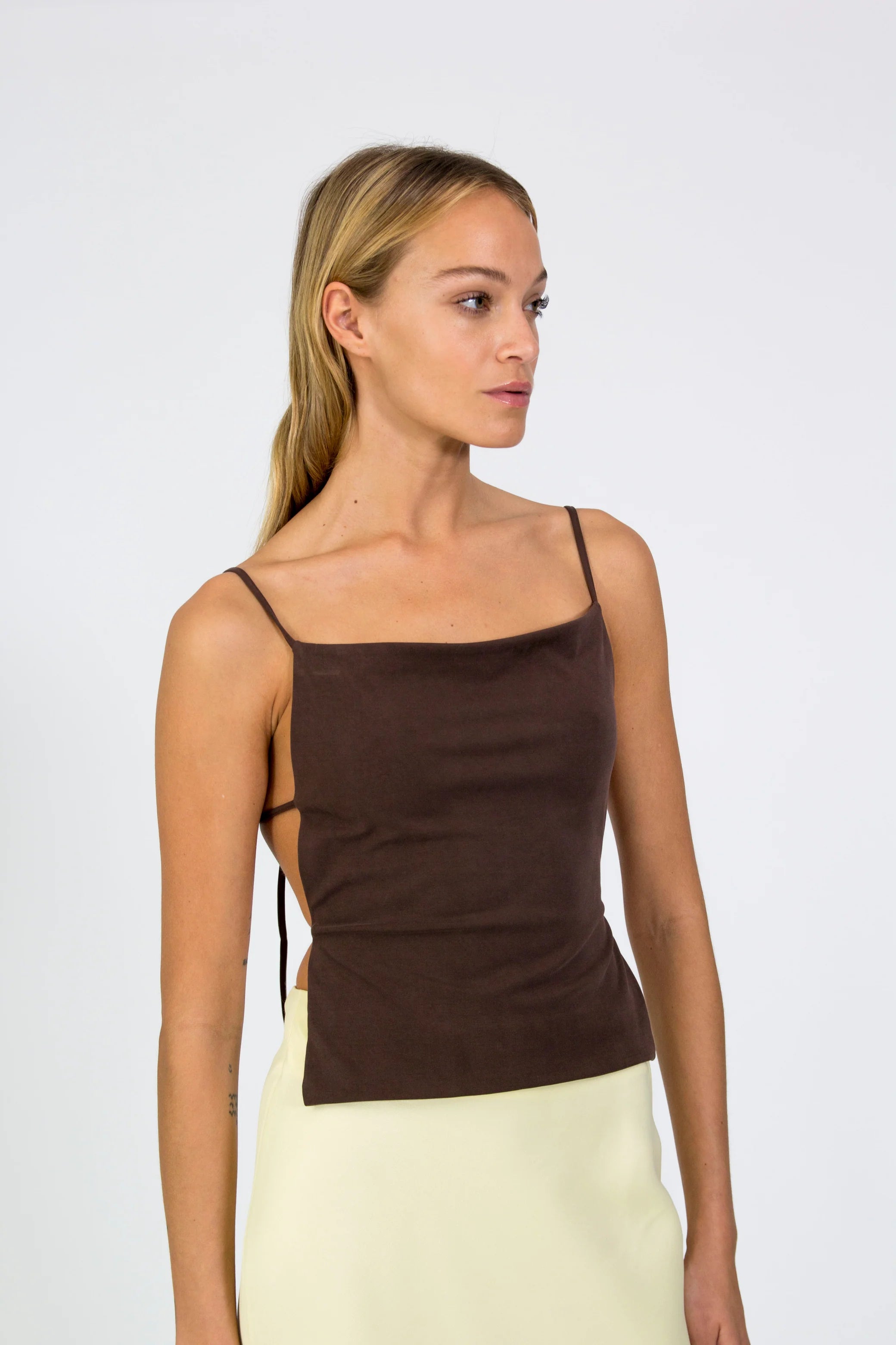 AKTIO TOP BROWN Blacktogrey 