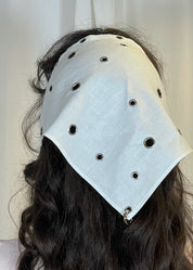 Lotus Piercing Bandana White