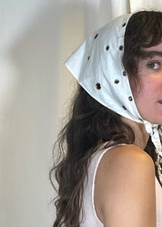 Lotus Piercing Bandana White