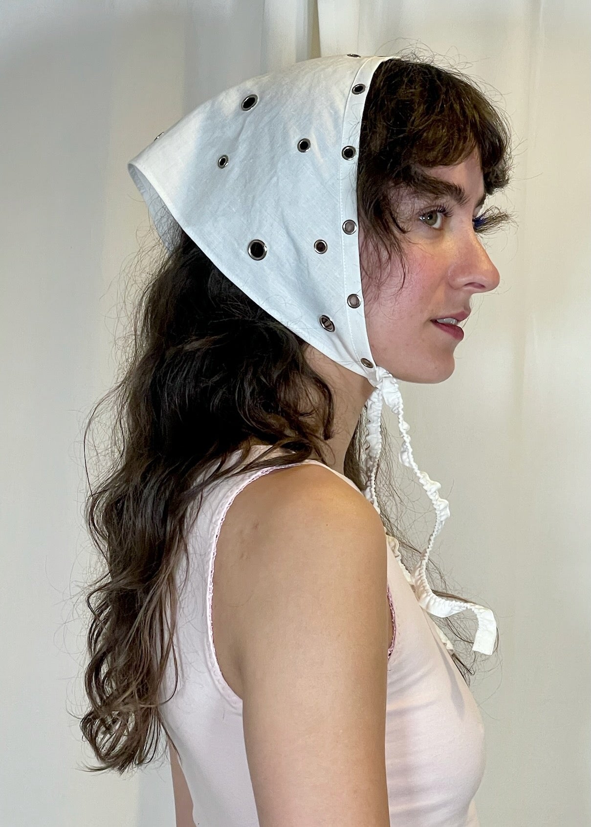Lotus Piercing Bandana White