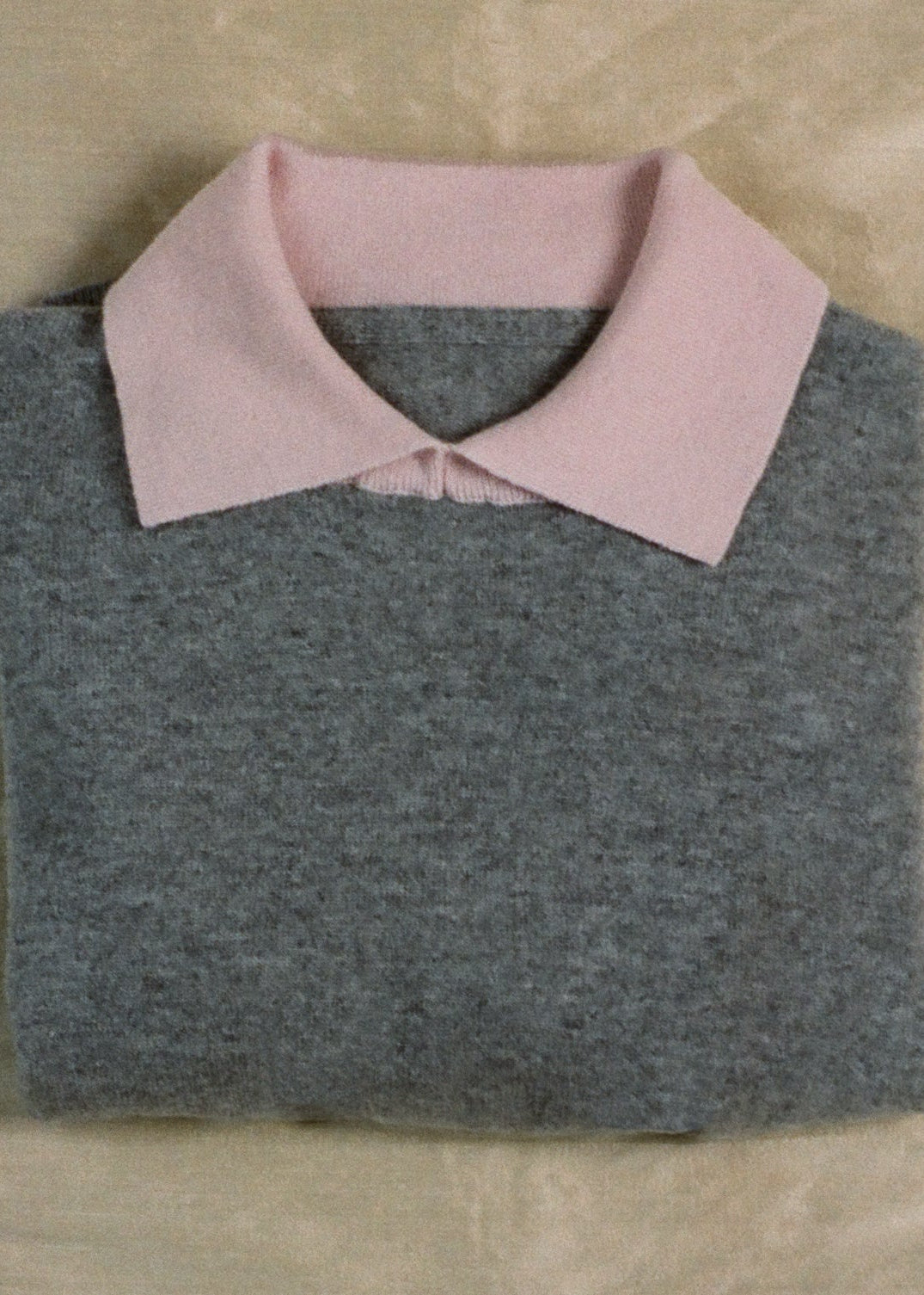 Aria Jumper in Grey & Light Pink