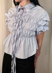 Short Espuma Shirt Blue Plaid (Short Sleeve)