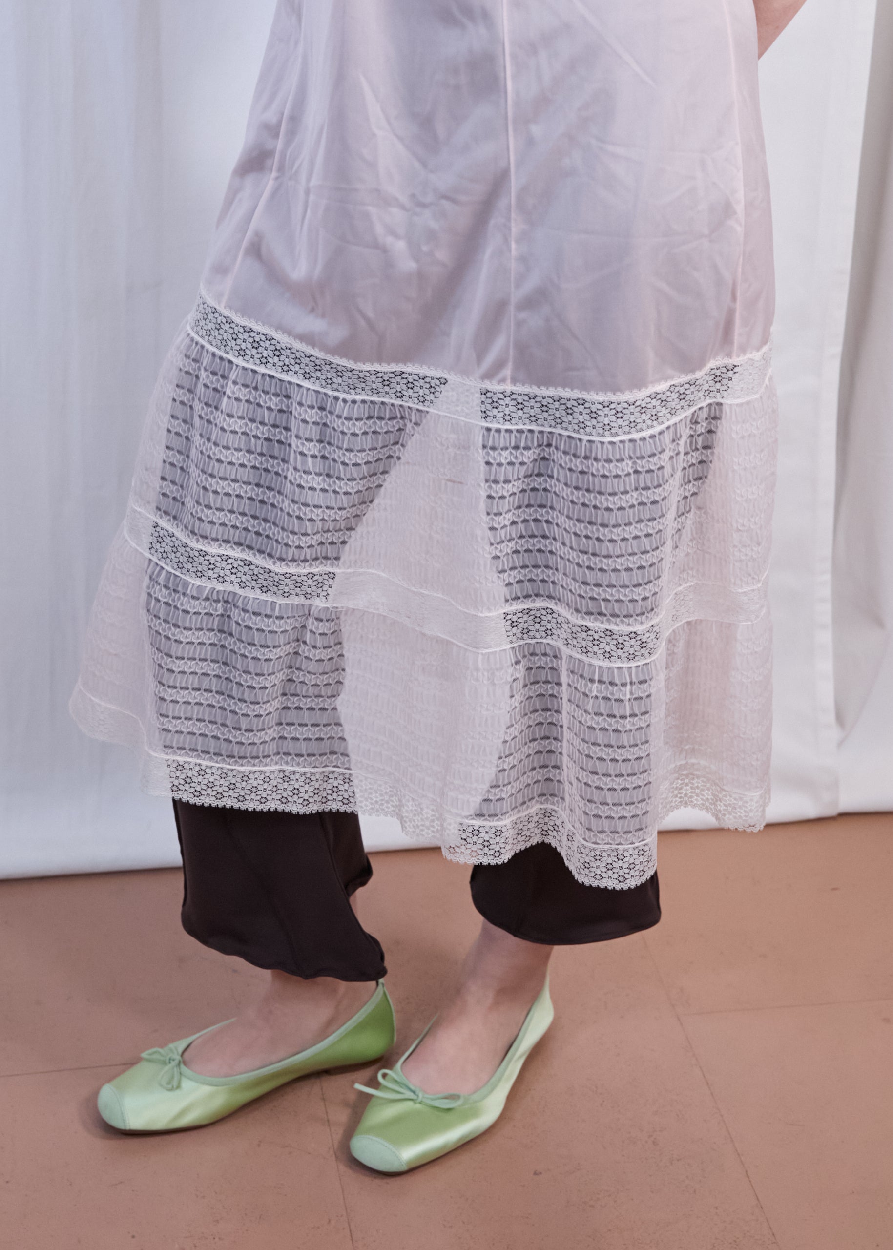 Baby Pink Lace Slip Dress