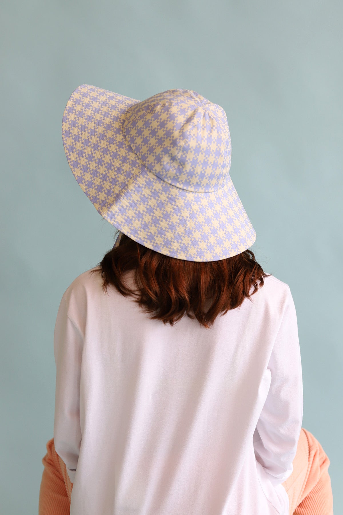 Baggu | Soft Sun Hat | Blue Pixel Gingham