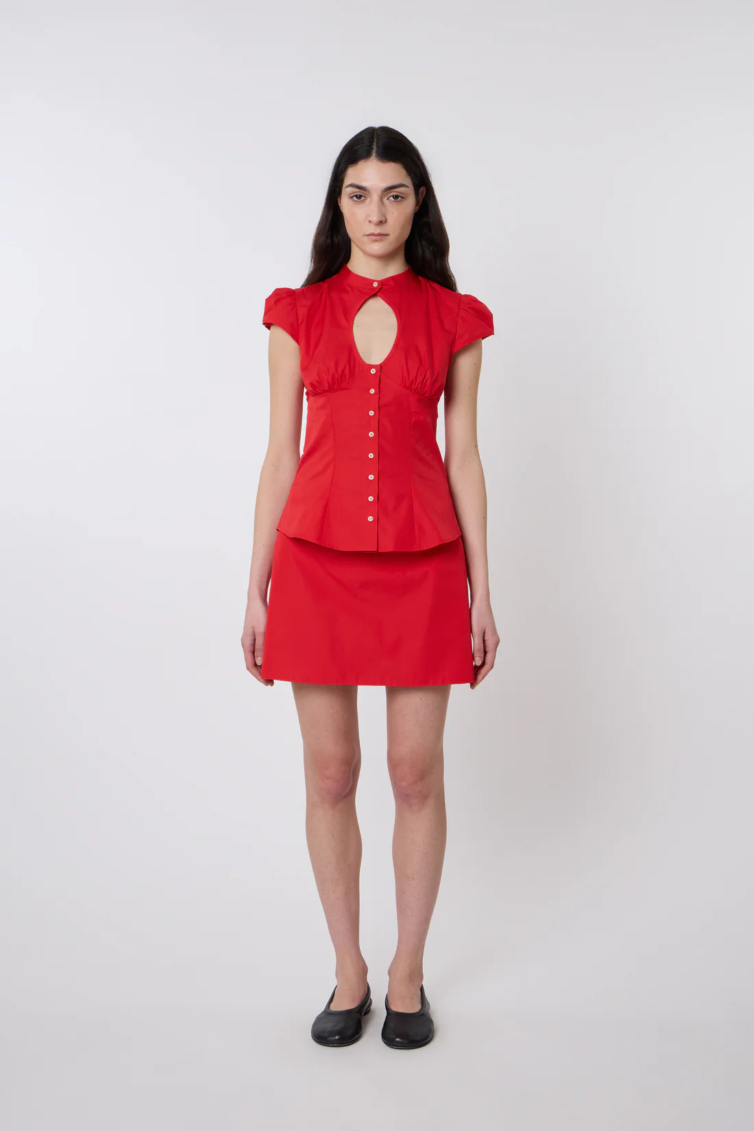 Berta Top Red Cotton Catheclisma