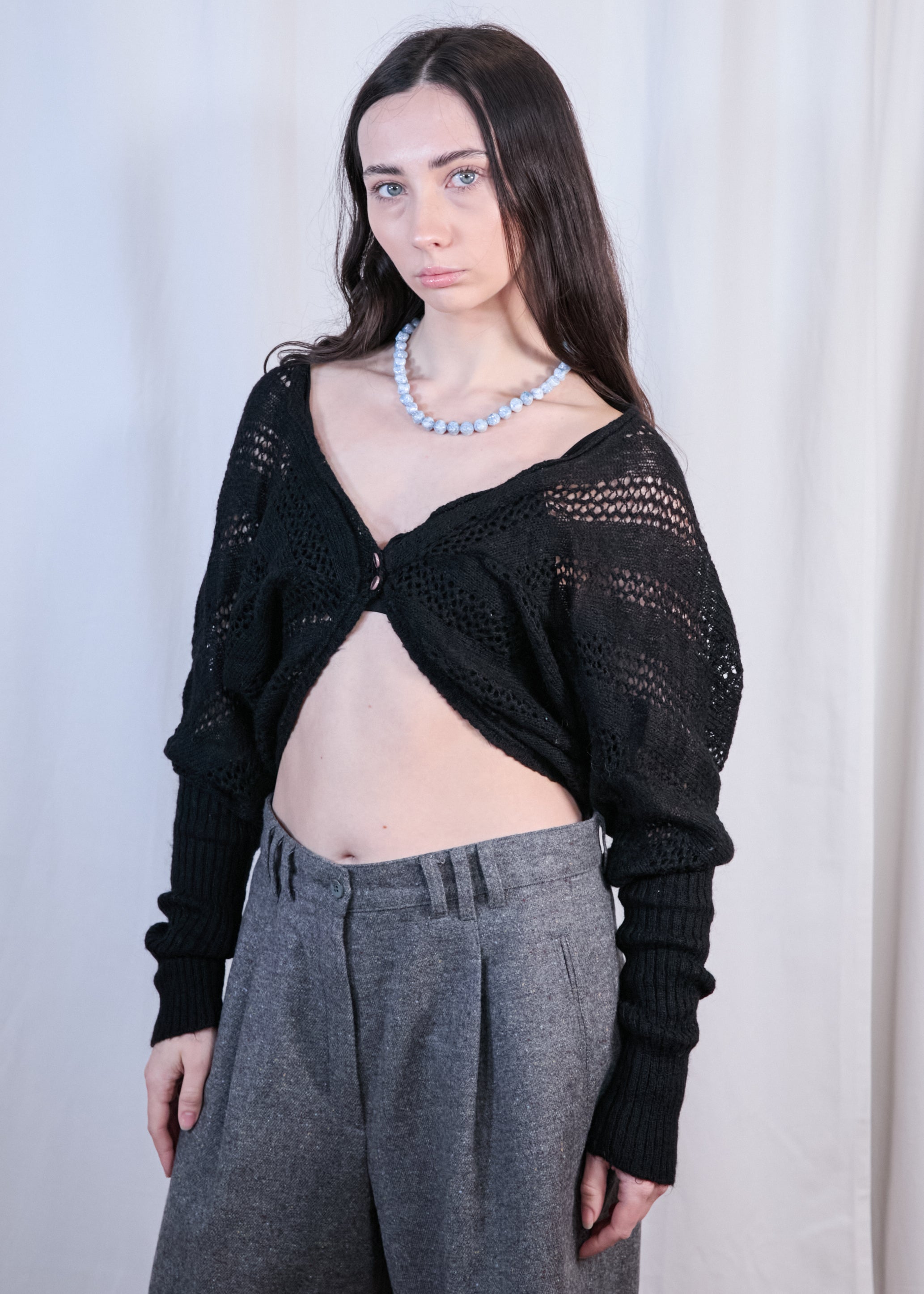 Black Crochet Top