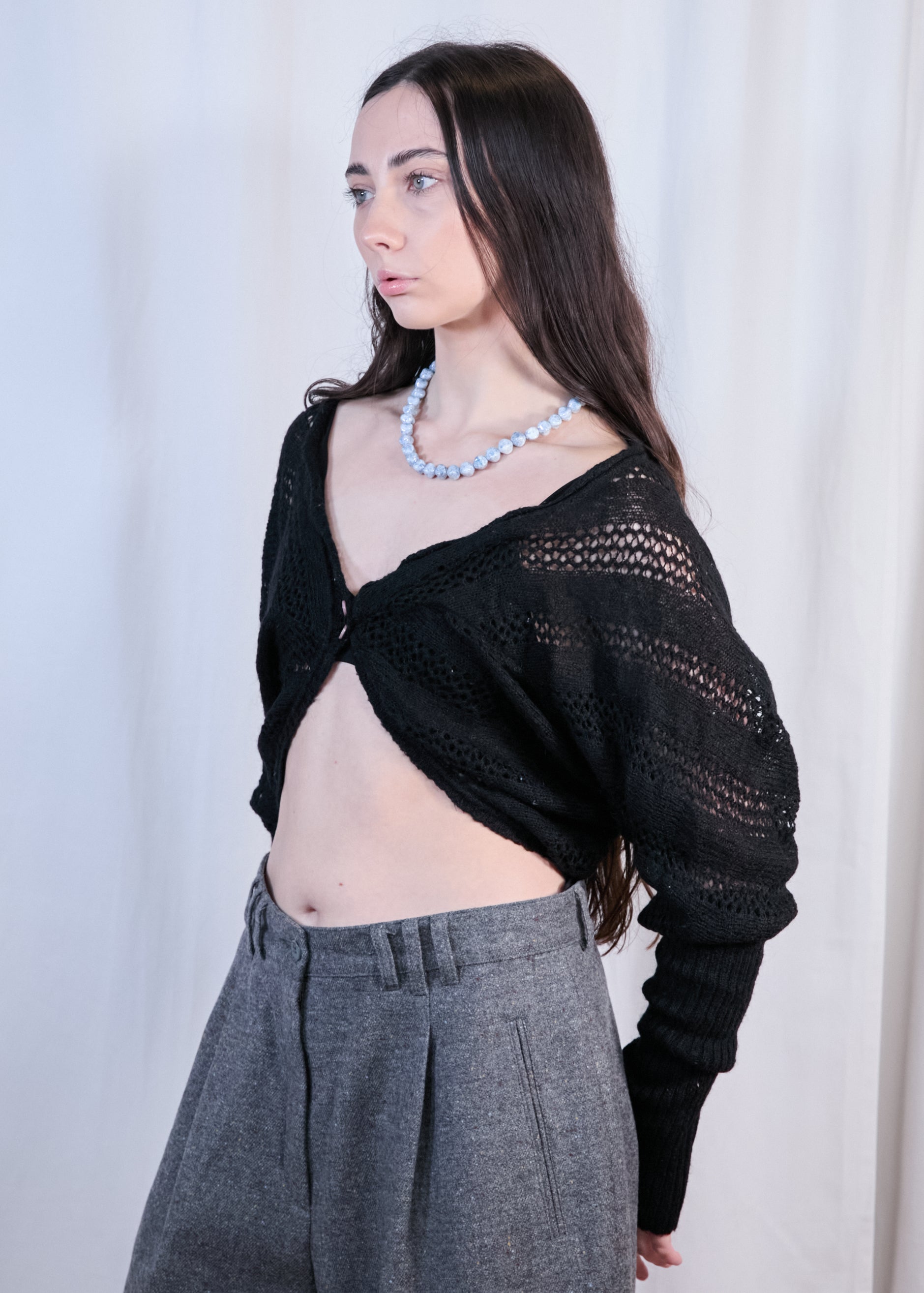 Black Crochet Top