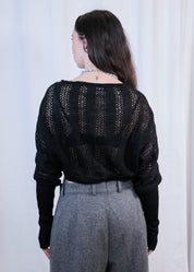 Black Crochet Top
