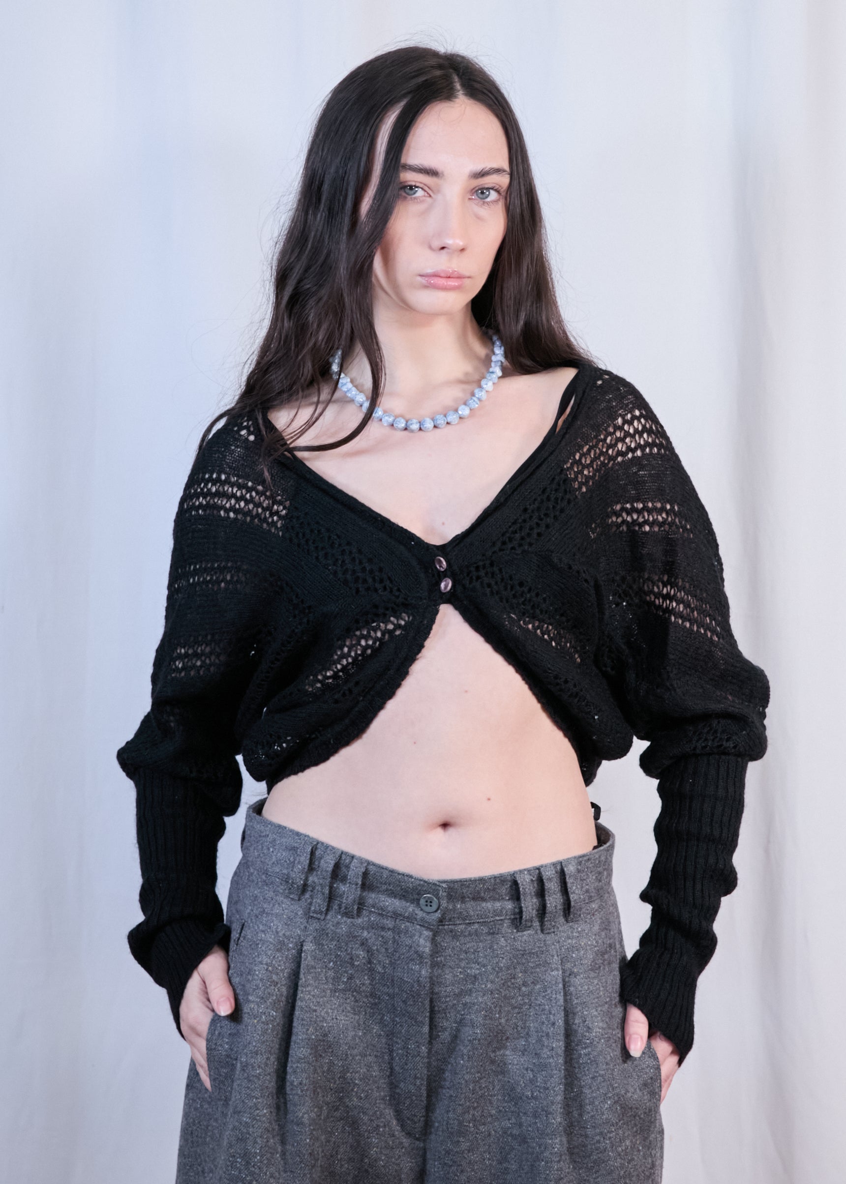 Black Crochet Top
