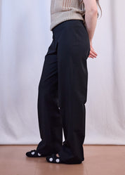 Black Low Rise Trousers