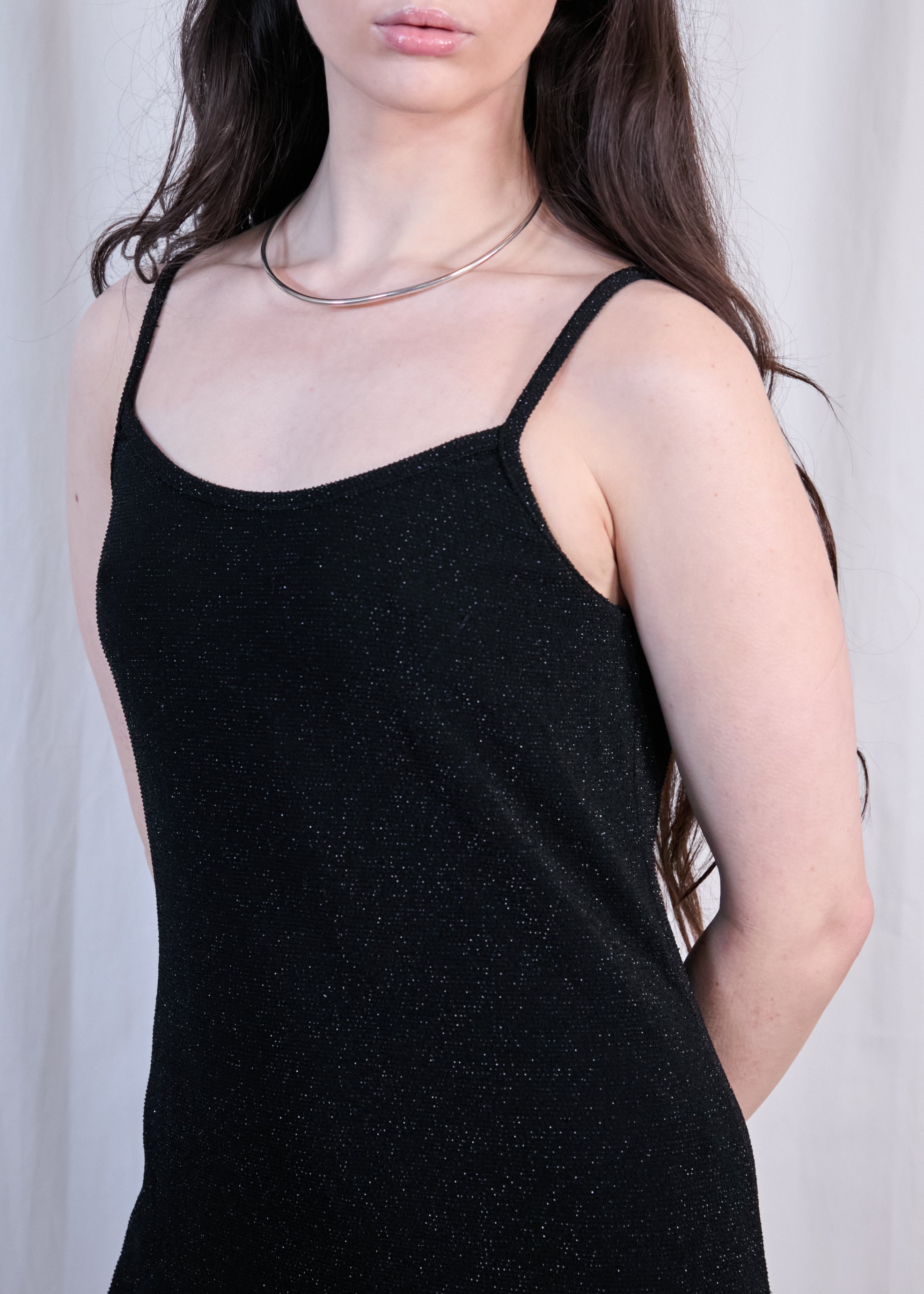 Black Sparkle Mini Dress