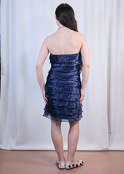 Blue Organza Mini Dress