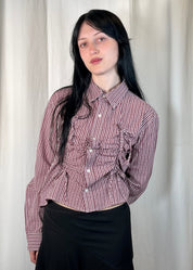 Valentines Shirt in Burgundy Plaid