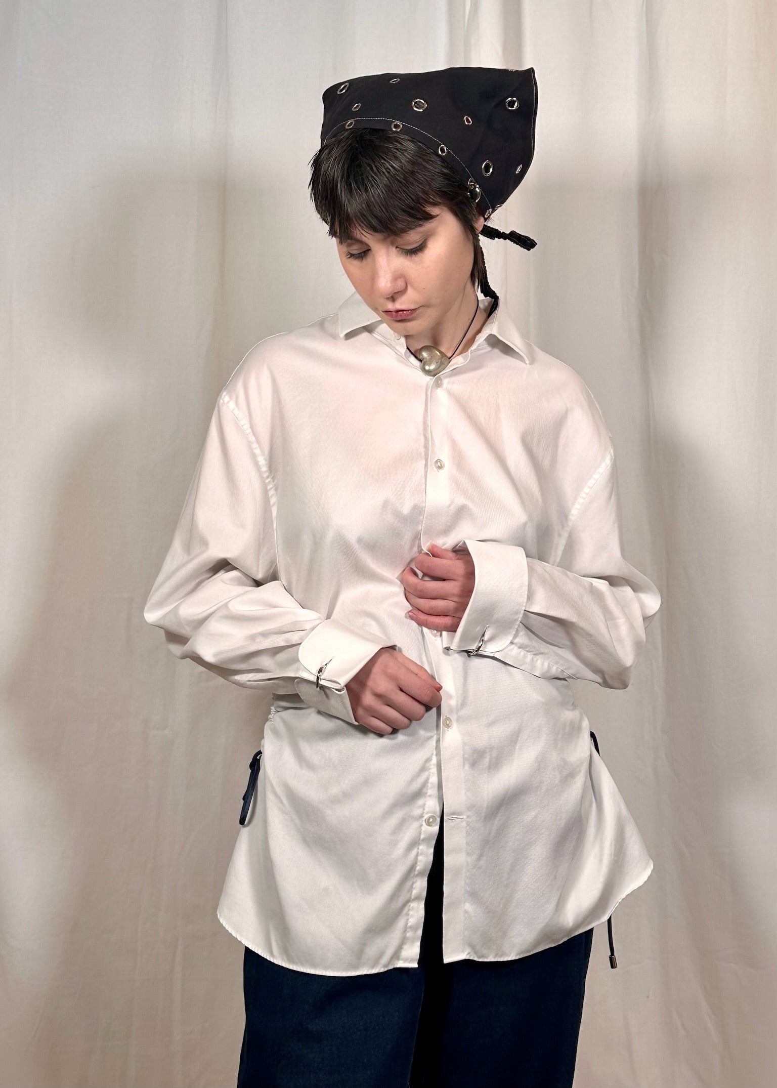 Celosia_Re White Cinch Shirt